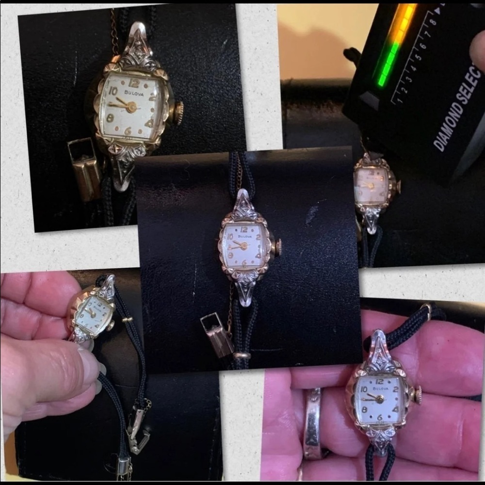 Bulova Vintage GOLD AND DIAMOND BULOVA LADIES WATCH VTG